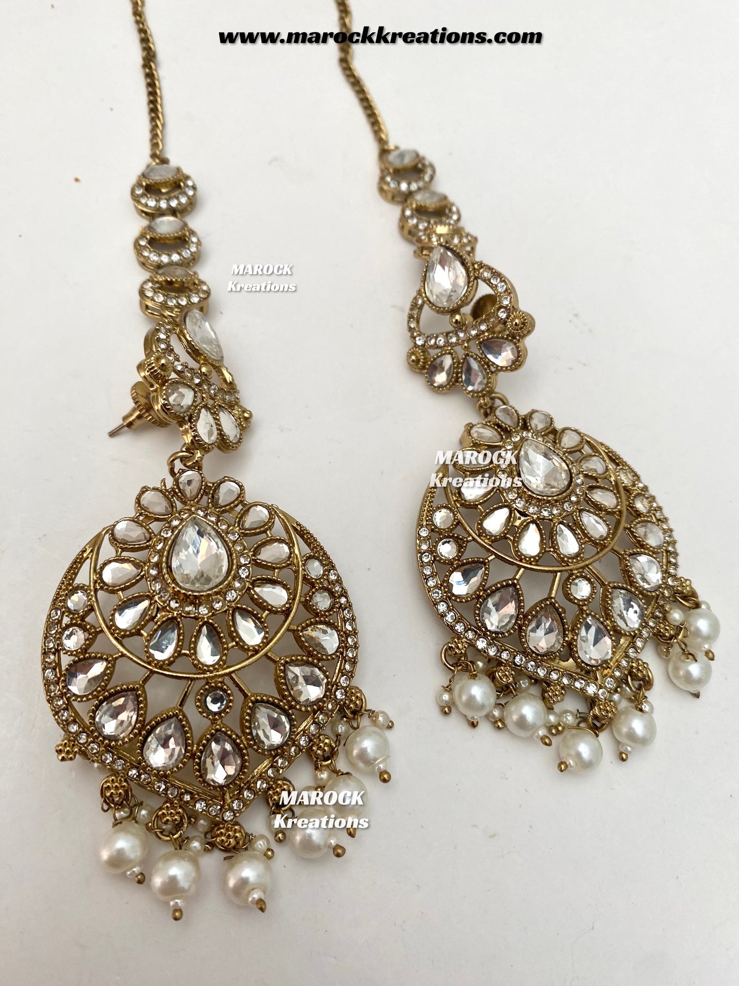 Shinal Uncut Polki Statement Necklace set/Bridal set