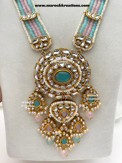 Neela Premium Quality Kundan Statement Rani haar set