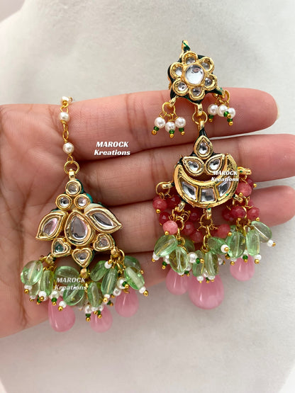 Brinda Premium Quality Kundan Meenakari Statement Choker set