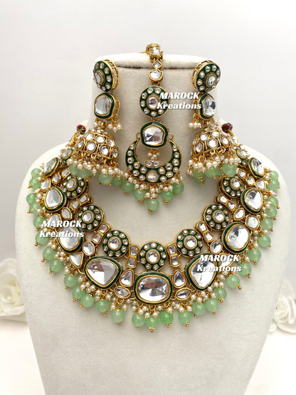 Salima Premium Quality Kundan Statement Necklace set