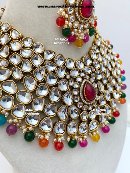Ruhi Premium Quality Statement Kundan Necklace/Bridal set