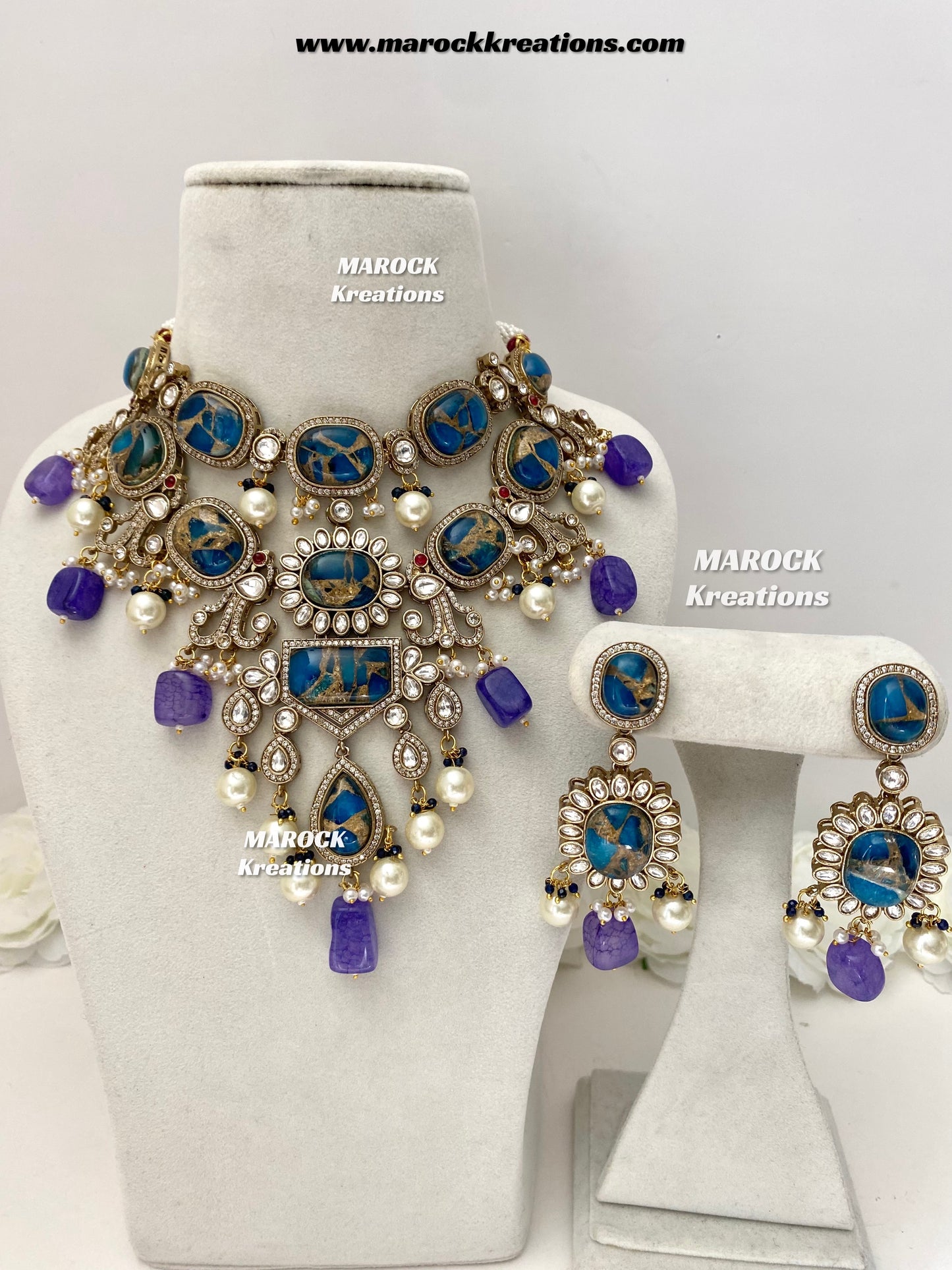 Jane Sabyasachi inspired Premium Quality  Kundan statement necklace set