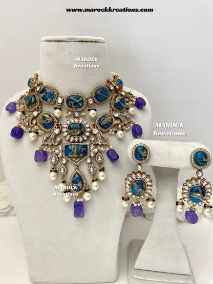 Jane Sabyasachi inspired Premium Quality  Kundan statement necklace set