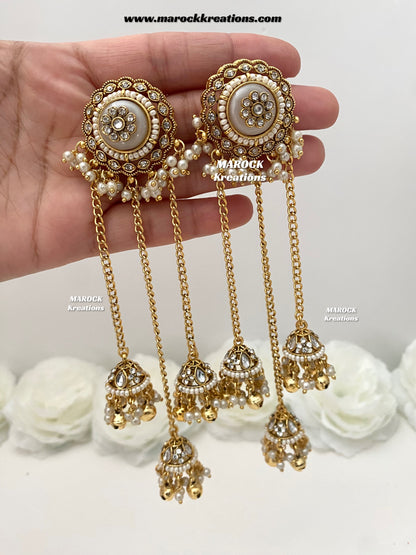 Nimrit Premium Quality Kashmiri Kundan Statement Earrings