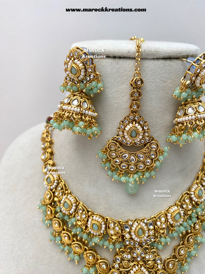 Danisha Premium Quality Kundan Statement necklace set
