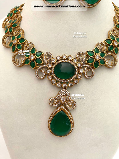 Heena Bollywood style Premium Quality Kundan exclusive Necklace set