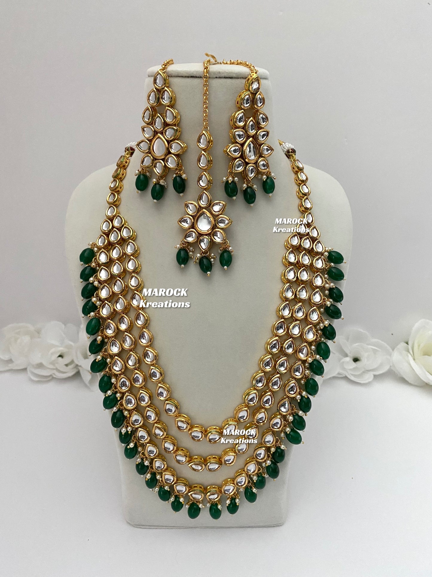 Kundan Back side Meenakari Rani Haar/Long necklace