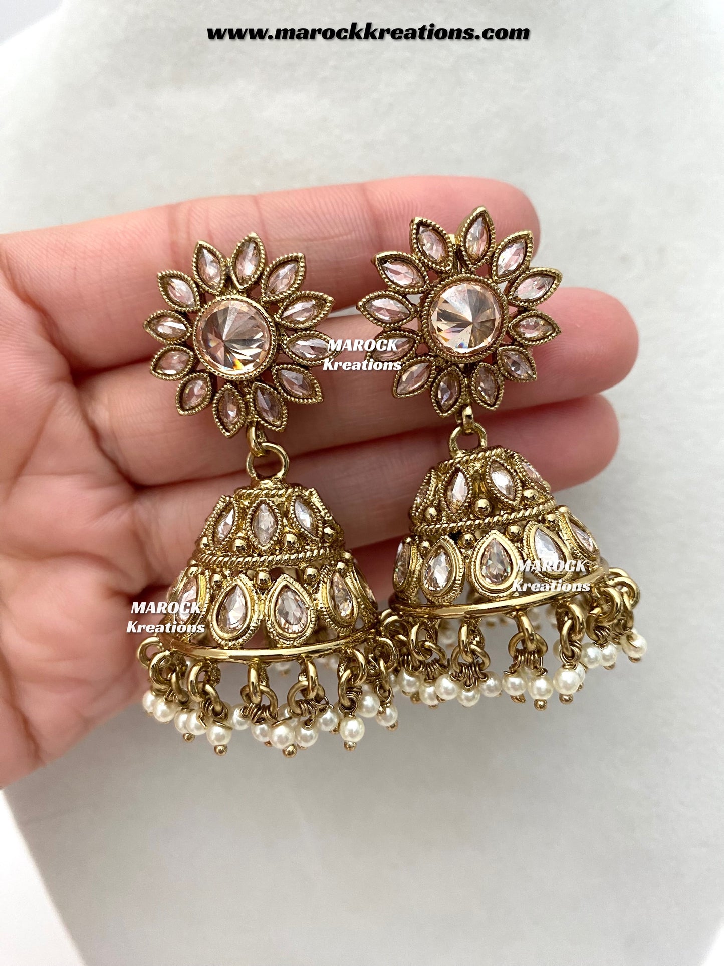 Shefali Premium Quality Polki Statement Rani haar set