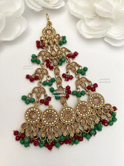 Antique Gold Polki Jhoomer/Passa