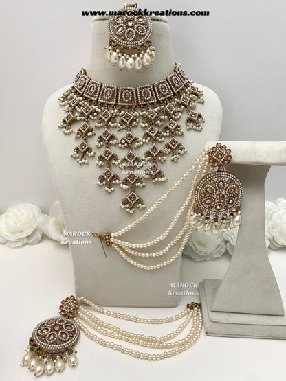 Pranavi Polki waterfall Choker set