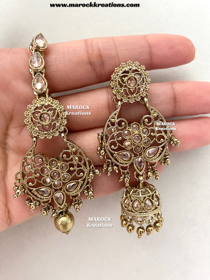 Naila Antique Gold Polki Choker set