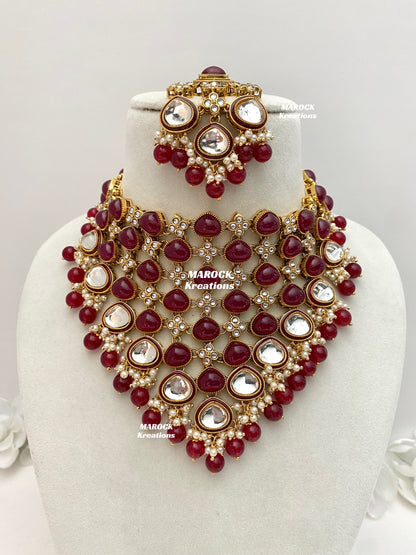 Connie Premium Quality Statement Kundan Necklace/Bridal set