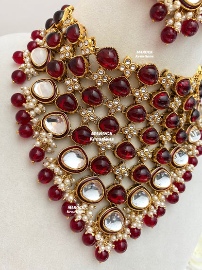 Connie Premium Quality Statement Kundan Necklace/Bridal set