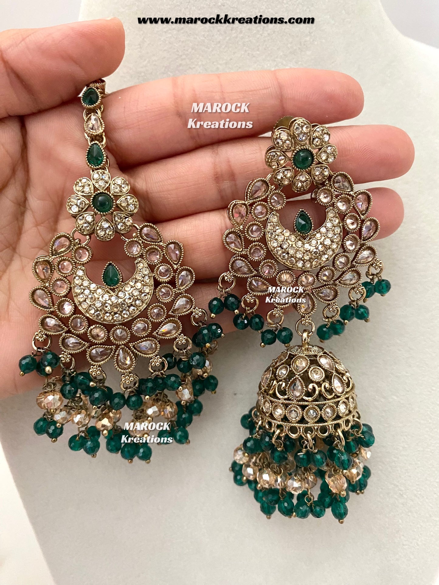 Meesha Premium Quality Pakistani Choker and Necklace combo set