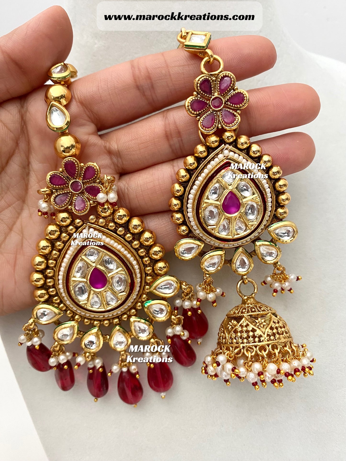 Padmavat Premium Quality Gold plated Pachi Kundan exclusive Bridal set