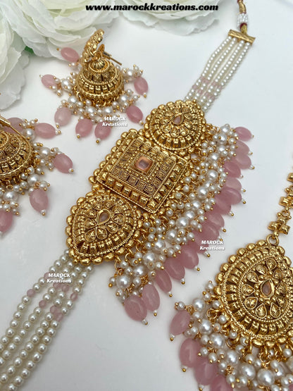 Asna Premium Quality Gold Plated statement choker set