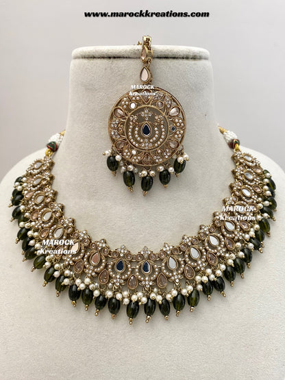 Premium Quality Mirror necklace set