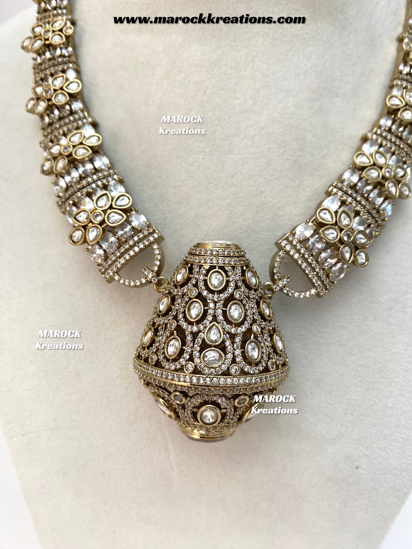 Nargis Moissanite Kundan exclusive Necklace set