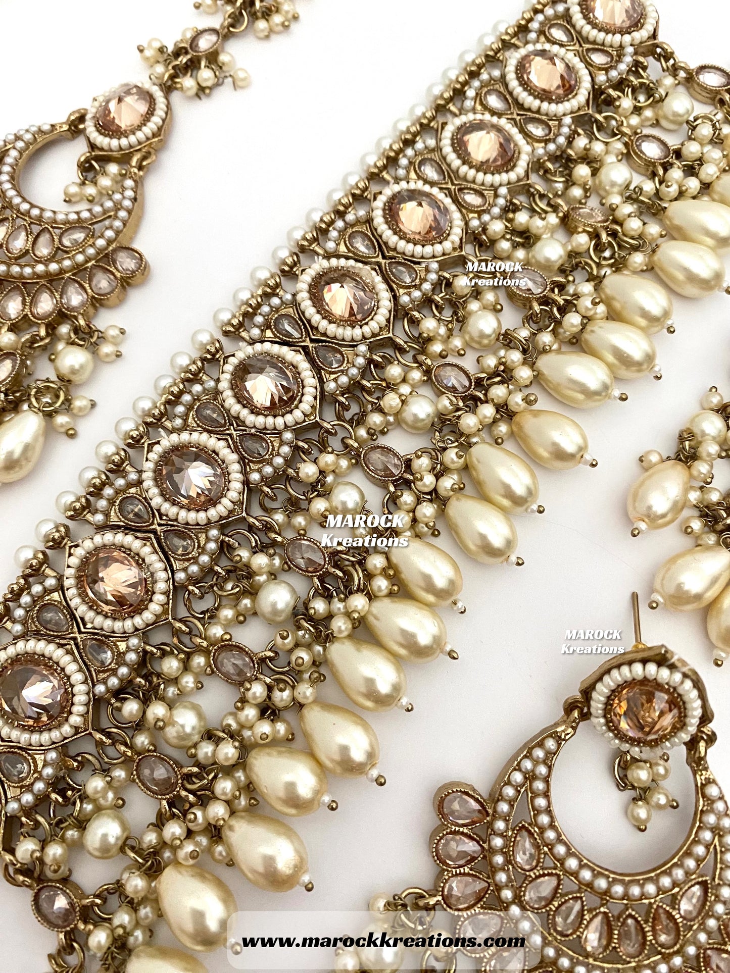 Sabyasachi inspired Antique Gold Polki statement choker sets