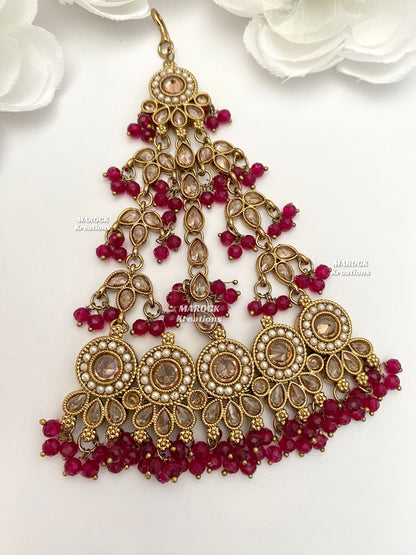 Antique Gold Polki Jhoomer/Passa