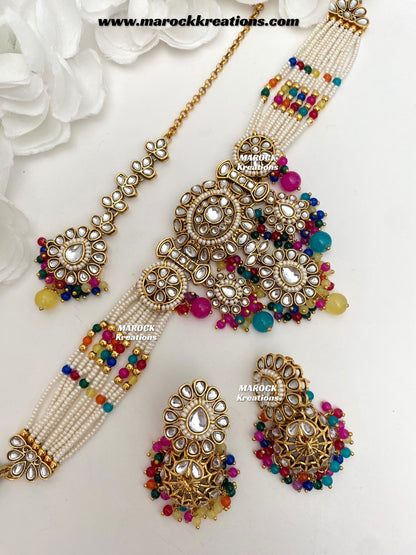 Shaneel Premium quality Kundan Choker set