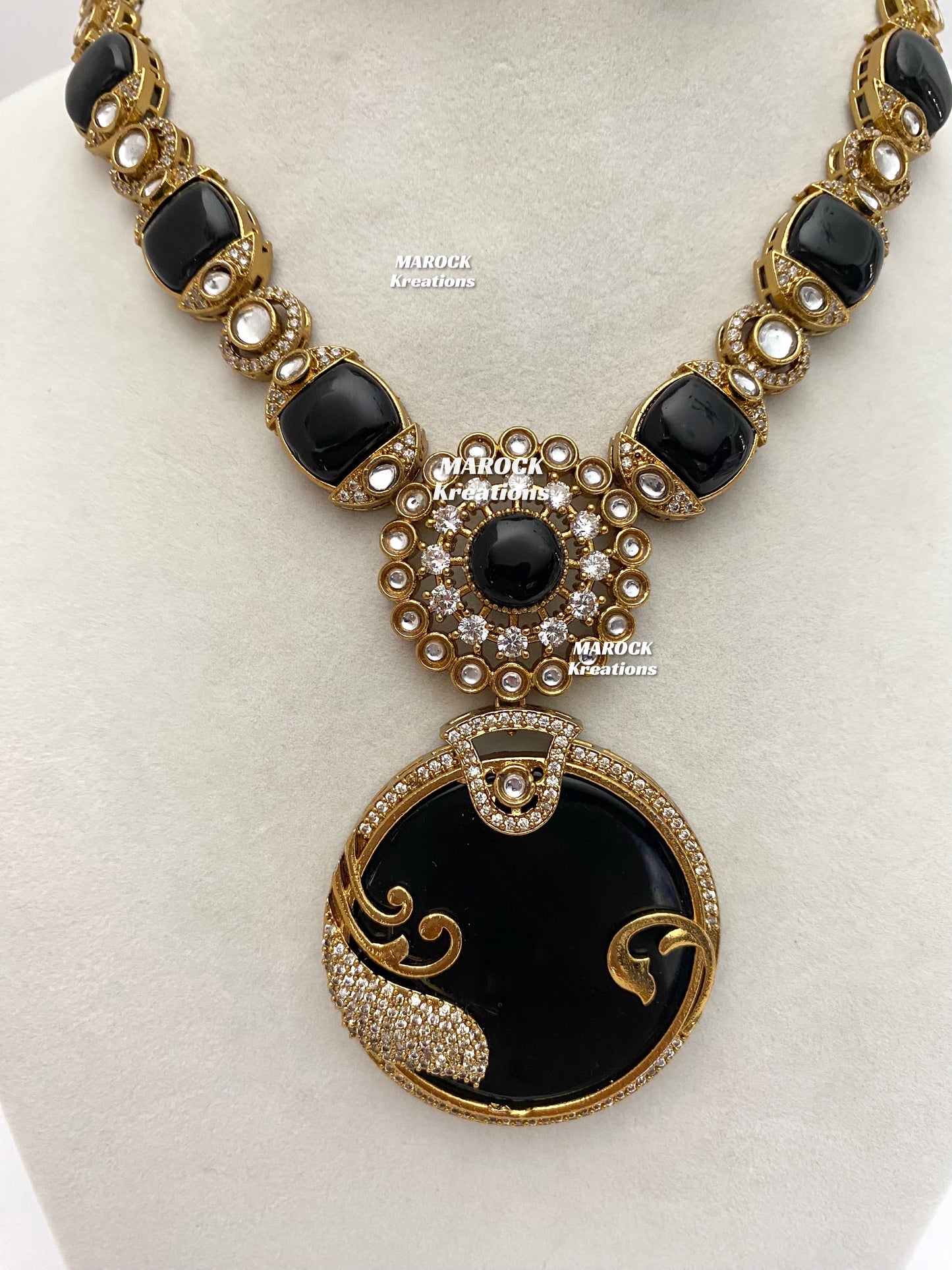 Haniya Sabyasachi inspired Premium Quality Moissanite Kundan Statement Necklace set