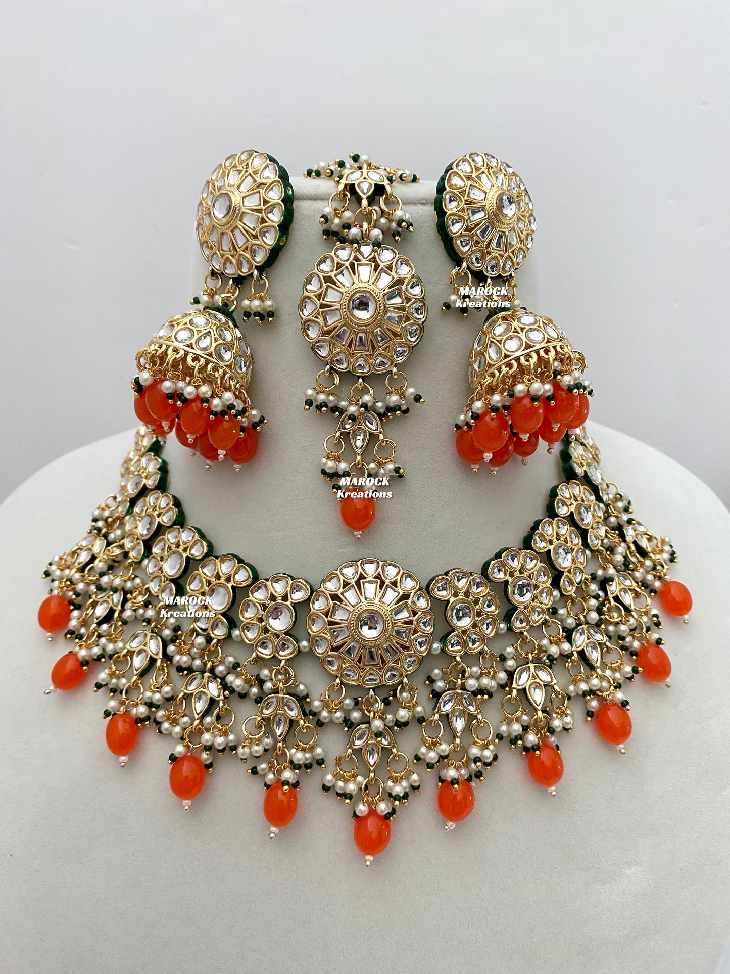 Premium Quality Thappa Kundan Statement Necklace sets