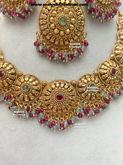 Roxana Premium Quality Gold Plated necklace set