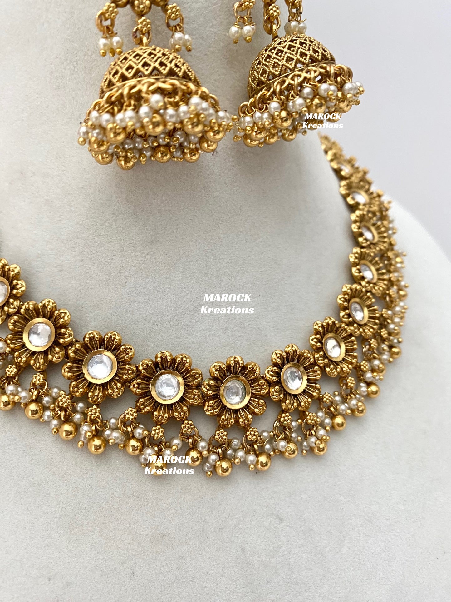 Ariane Premium Quality Gold Plated Kundan Necklace set