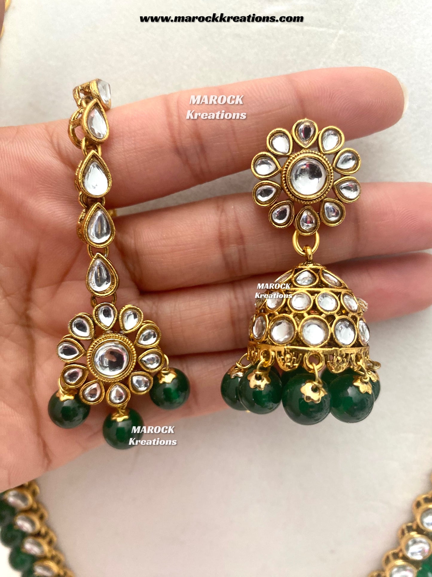Premium Quality Kundan Rani haar set