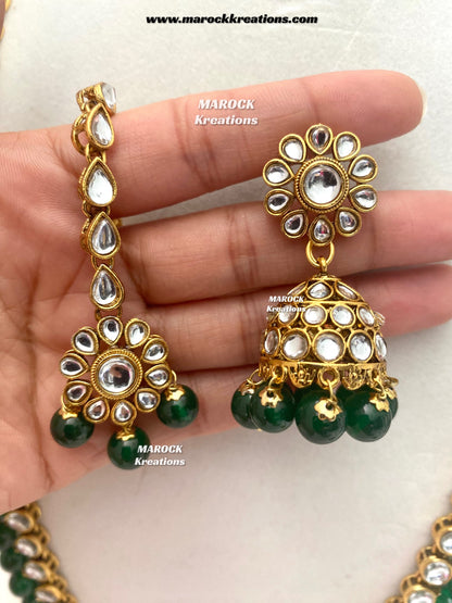 Premium Quality Kundan Rani haar set