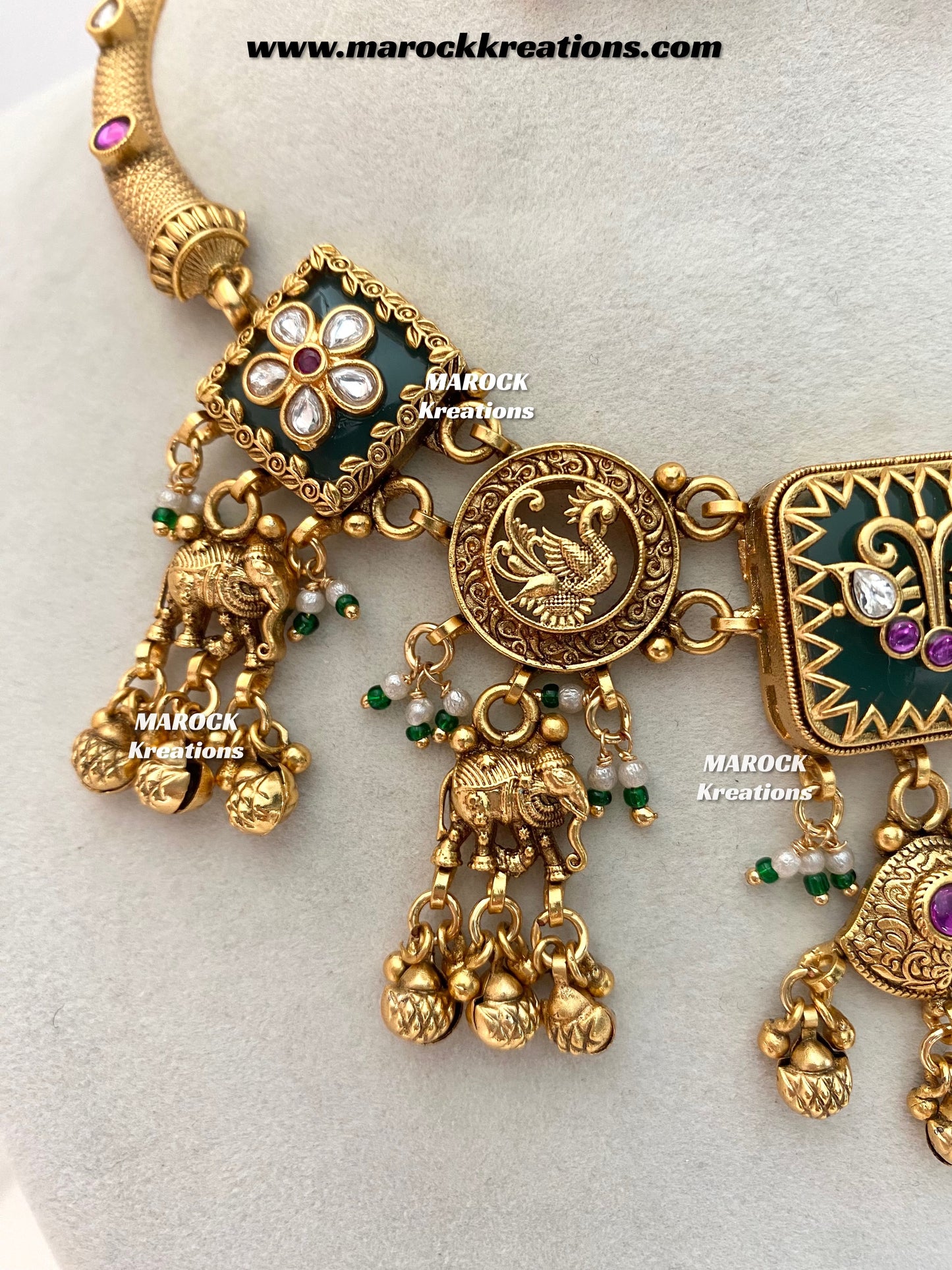 Kamini Premium Quality exclusive Gold Plated heritage necklace set