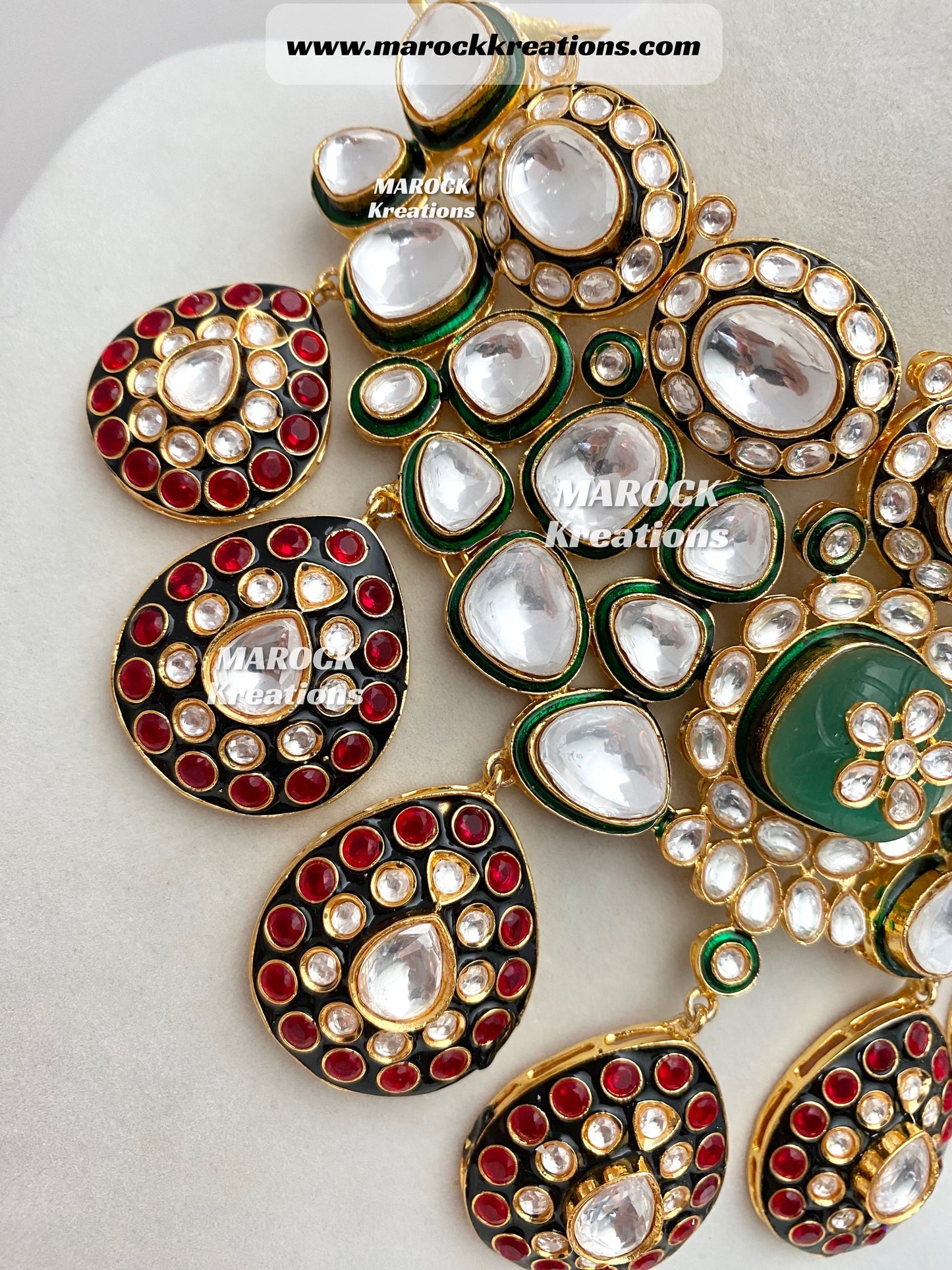 Hnaya Sabyasachi Inspired Premium Quality gold plated Kundan exclusive Necklace set