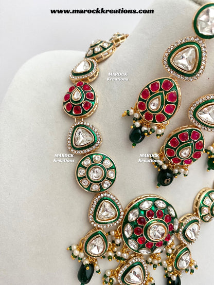 Garima Premium Quality uncut Kundan Statement Necklace set
