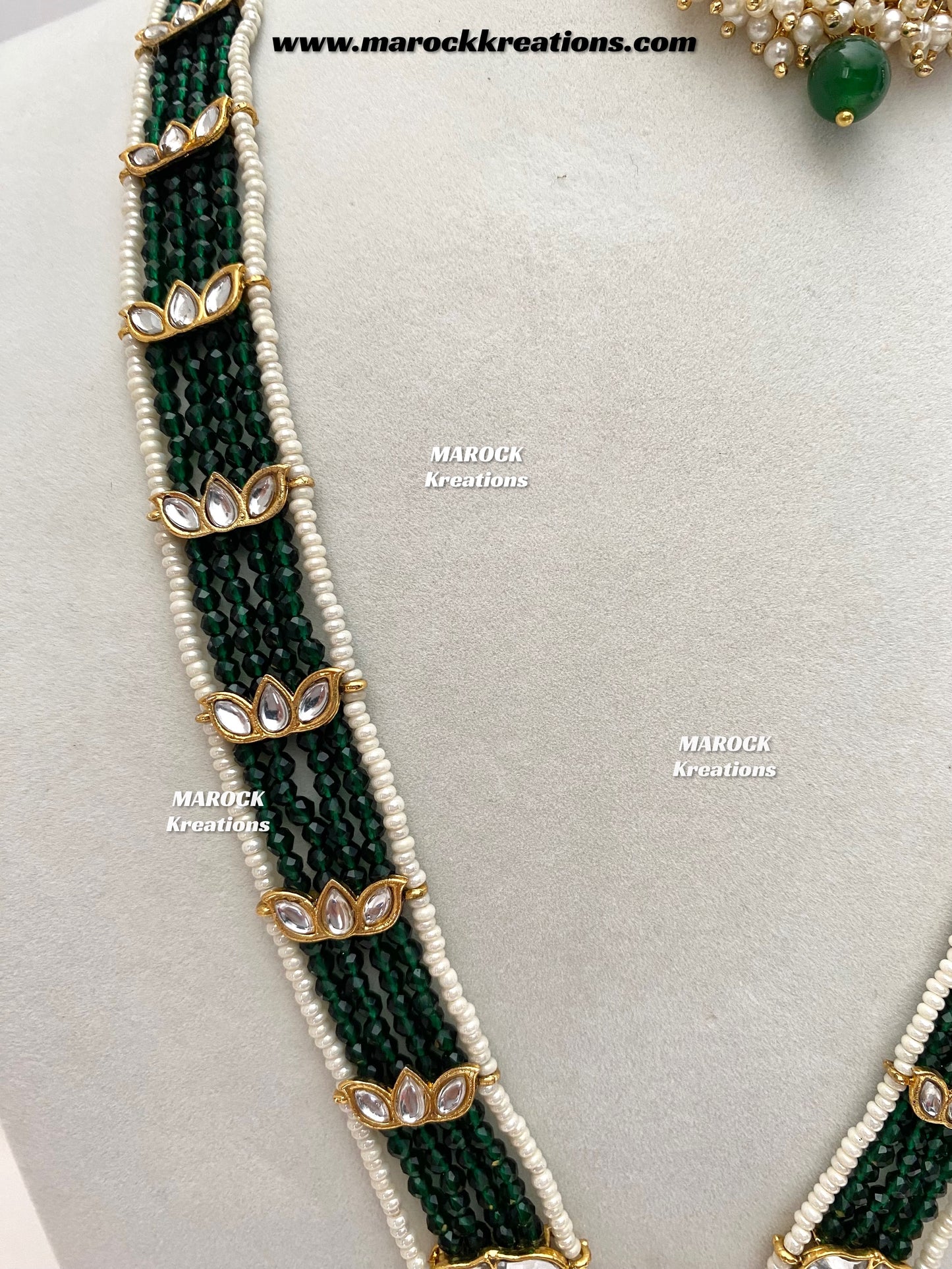 Neela Premium Quality Kundan Statement Rani haar set