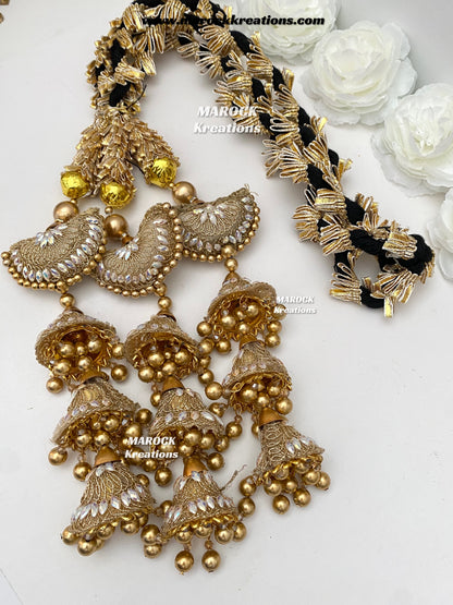 Traditional gotta patti Parandi with lace /Hair dori/Jago braid accessories