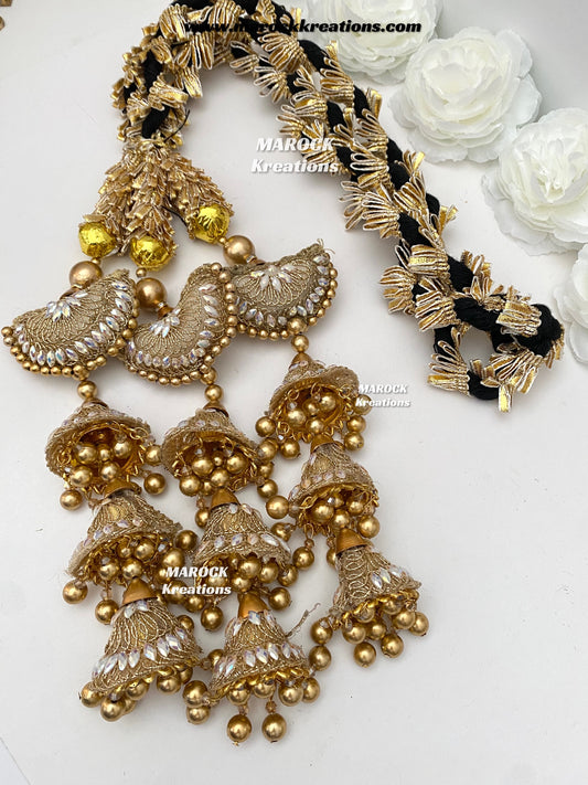 Traditional gotta patti Parandi with lace /Hair dori/Jago braid accessories