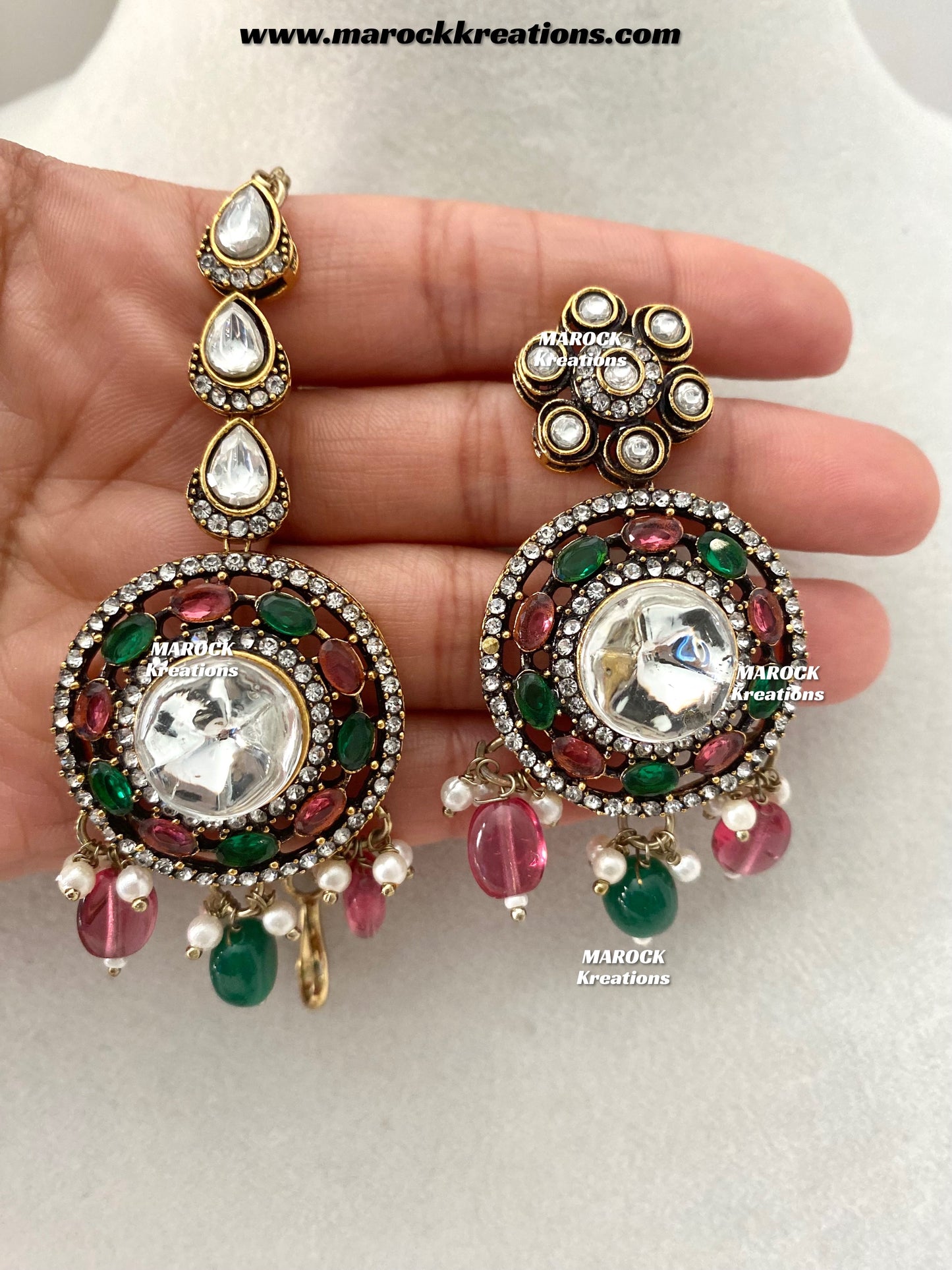 Luna Sabyasachi inspired Victorian Kundan Statement necklace set