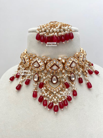 Riya Tyani inspired Premium Quality Gold plated kundan choker set