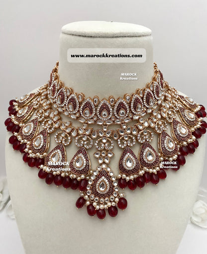 Premium Quality Kundan Meenakari Bridal set/Indian bridal jewelry