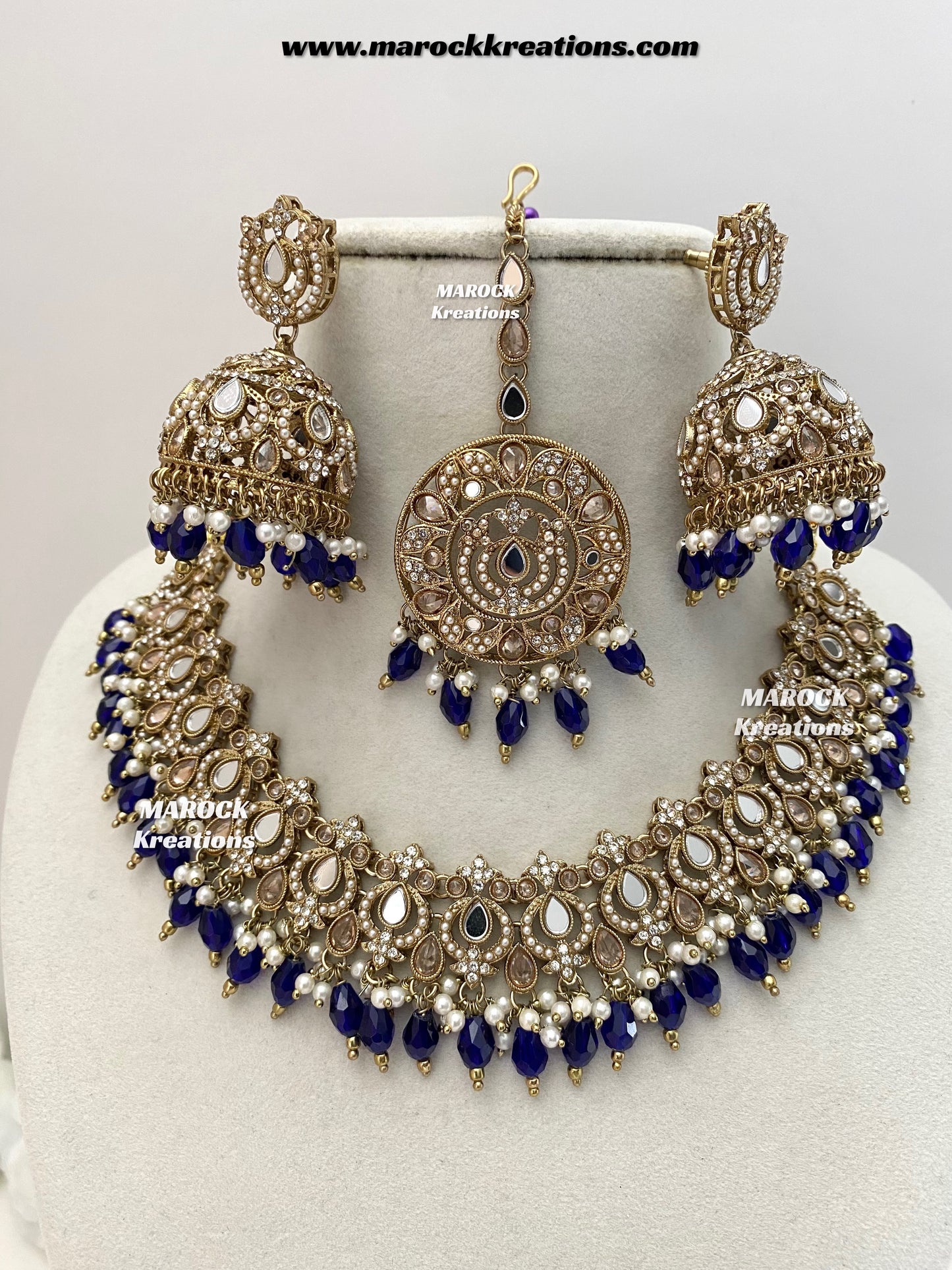 Premium Quality Mirror necklace set