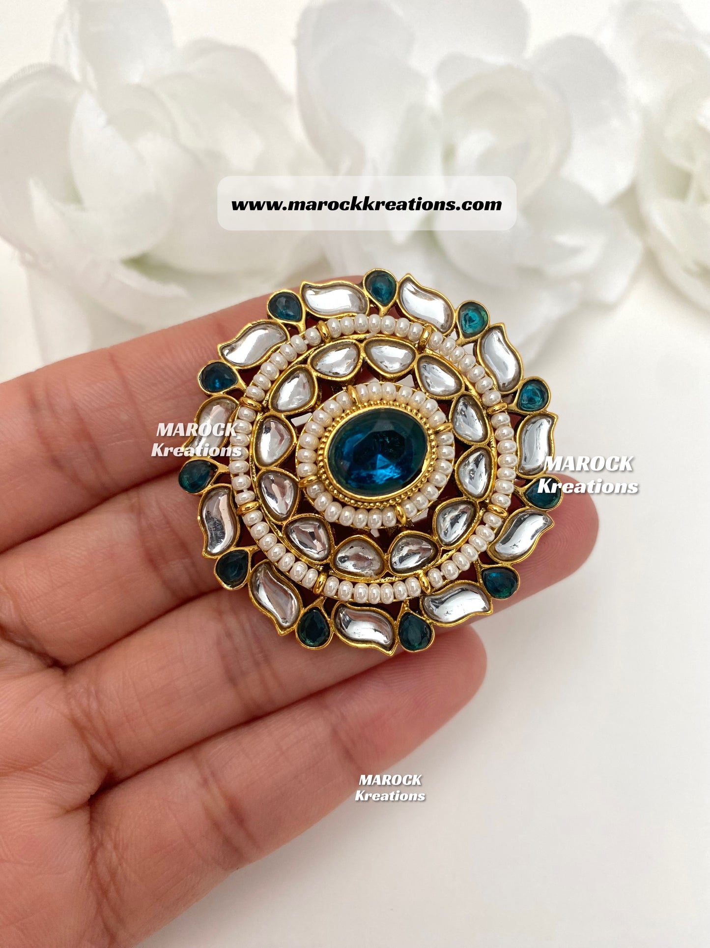 Kundan Statement adjustable Finger Rings