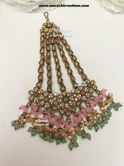 Meesha Premium Quality Pakistani Choker and Necklace combo set