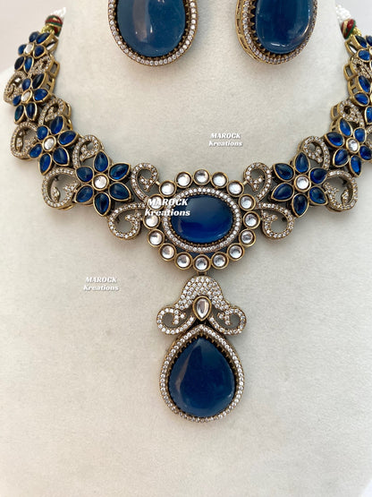Freya Sabyasachi inspired Premium Quality Moissanite Kundan Necklace set