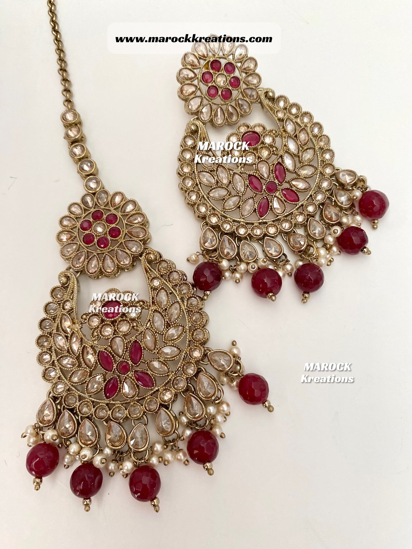 Antique Gold Polki Necklace set/Bridal set