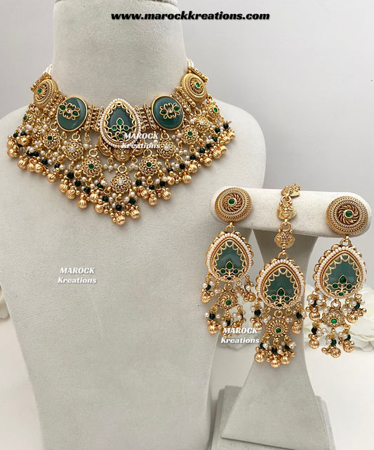 Kirat Premium Quality exclusive Gold Plated heritage necklace set