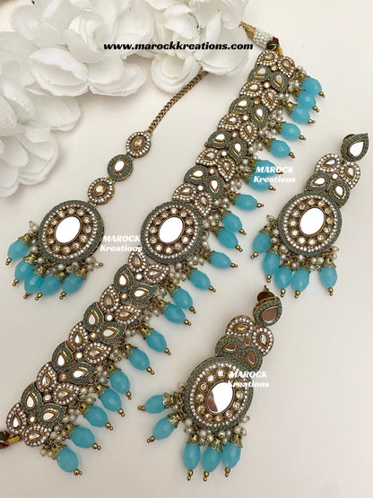 Resmin Premium Quality Mirror Choker set