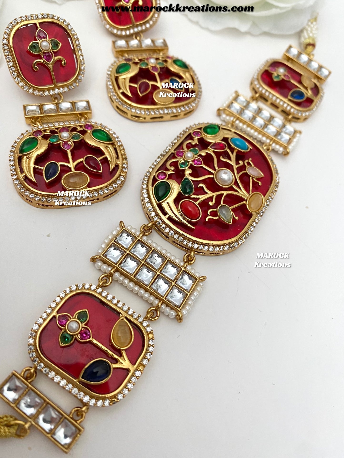 Swati Premium Quality sabyasachi inspired Statement kundan choker set