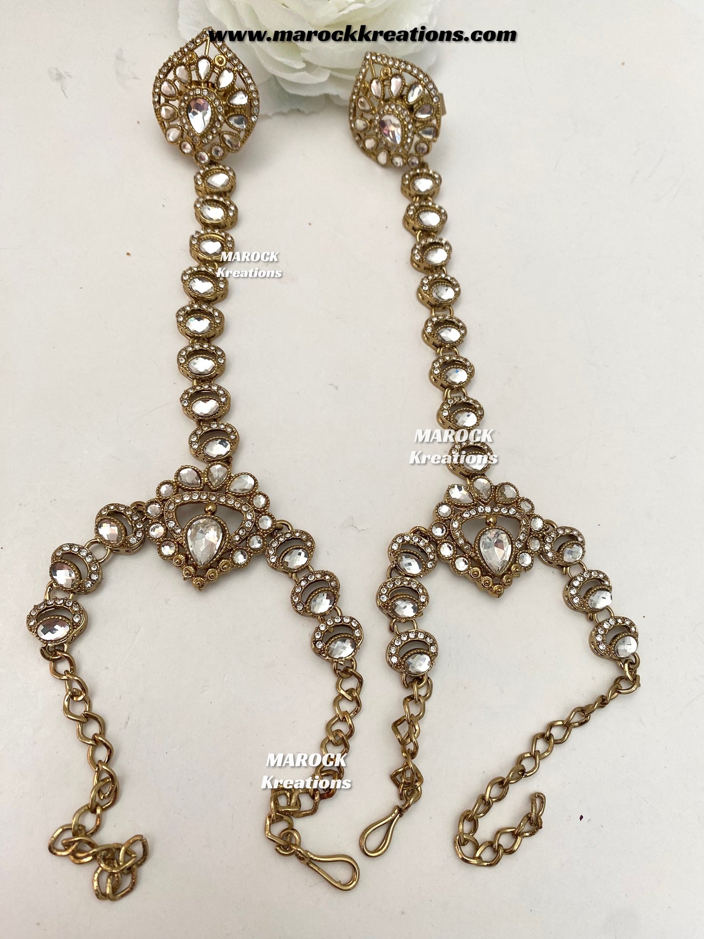 Shinal Uncut Polki Statement Necklace set/Bridal set