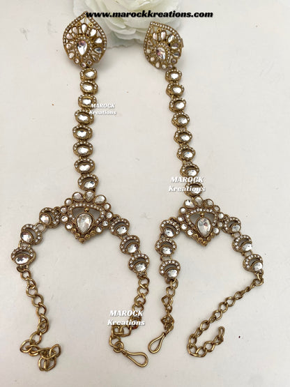 Shinal Uncut Polki Statement Necklace set/Bridal set